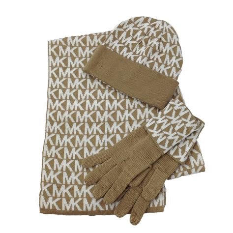 michael kors scarf gift set|Michael Kors ladies hat.